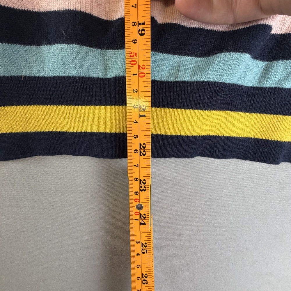 Boden Sweater Womens Small Multicolor Stripe Crewneck Balloon Sleeve Wool Knit - Picture 7 of 10